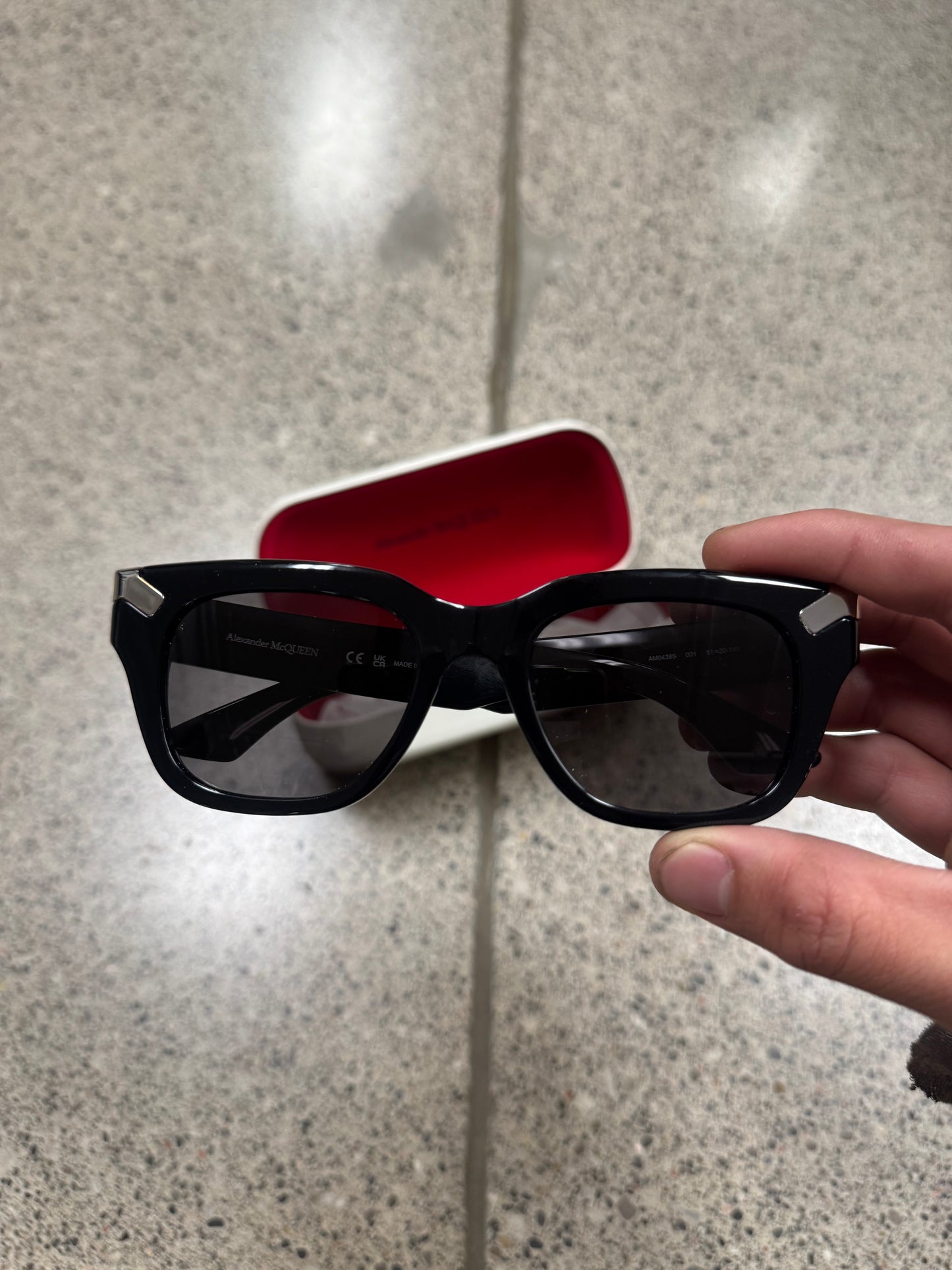 Alexander McQueen Black Tinted Sunglasses