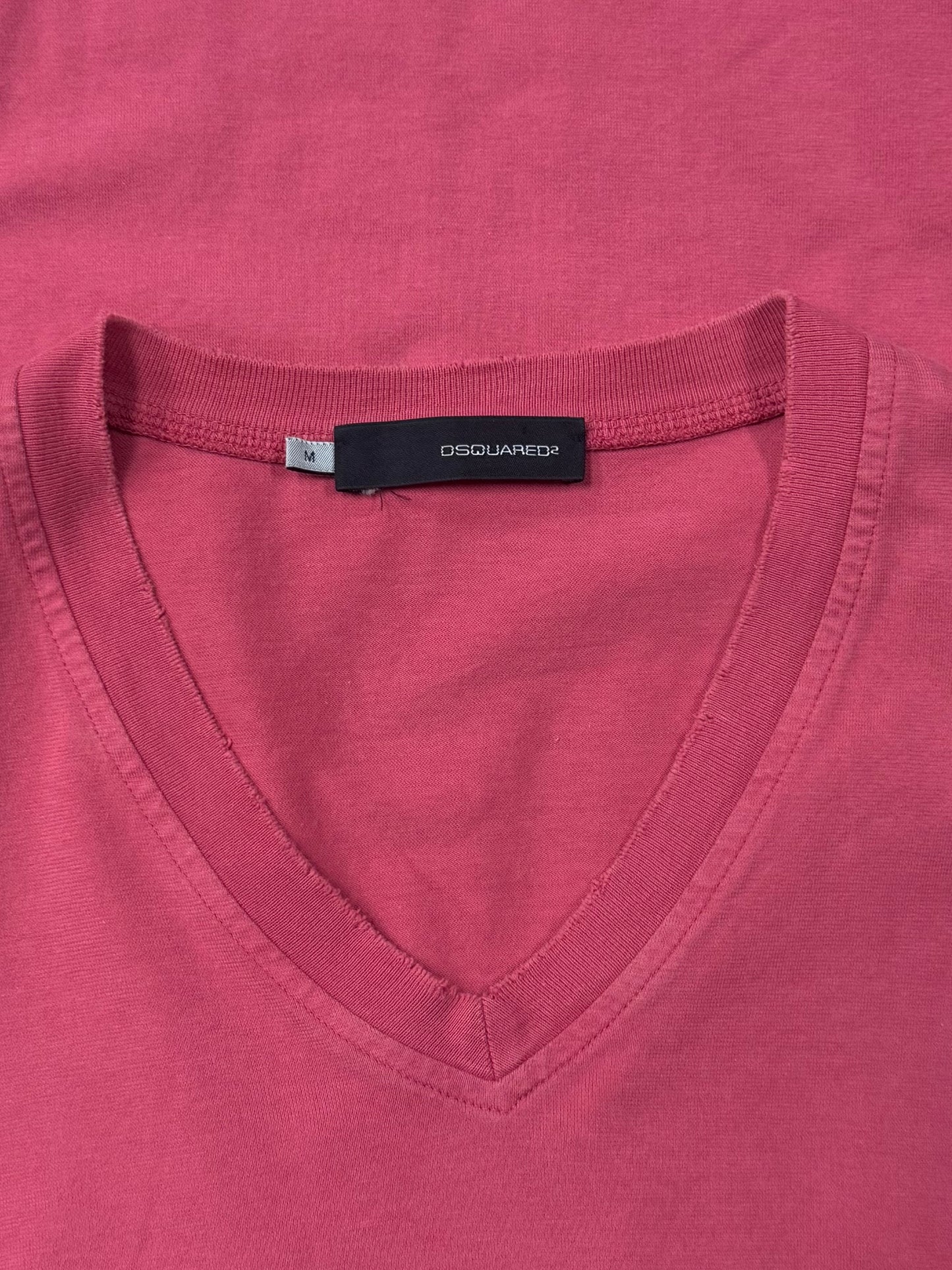 Dsquared2 Pink V-Neck Long Sleeve Shirt