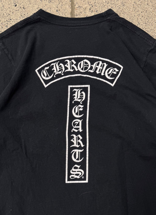 Chrome Hearts T-Bar Logo Black Graphic T-Shirt