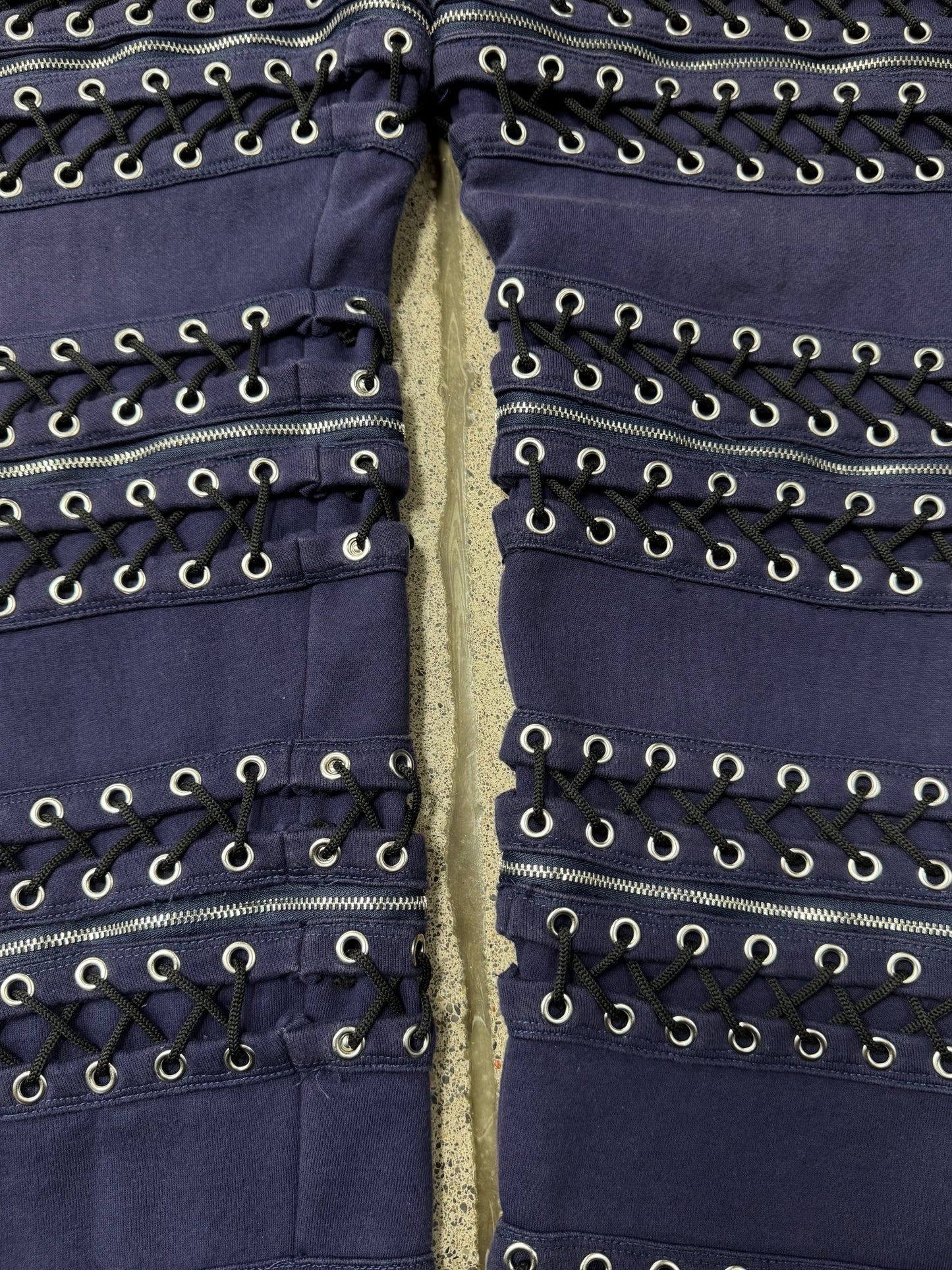 AW2014 Hood by Air ‘Zipper & Lace’ Corset Bondage Sweatpants