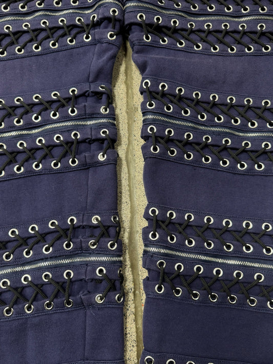 AW2014 Hood by Air ‘Zipper & Lace’ Corset Bondage Sweatpants