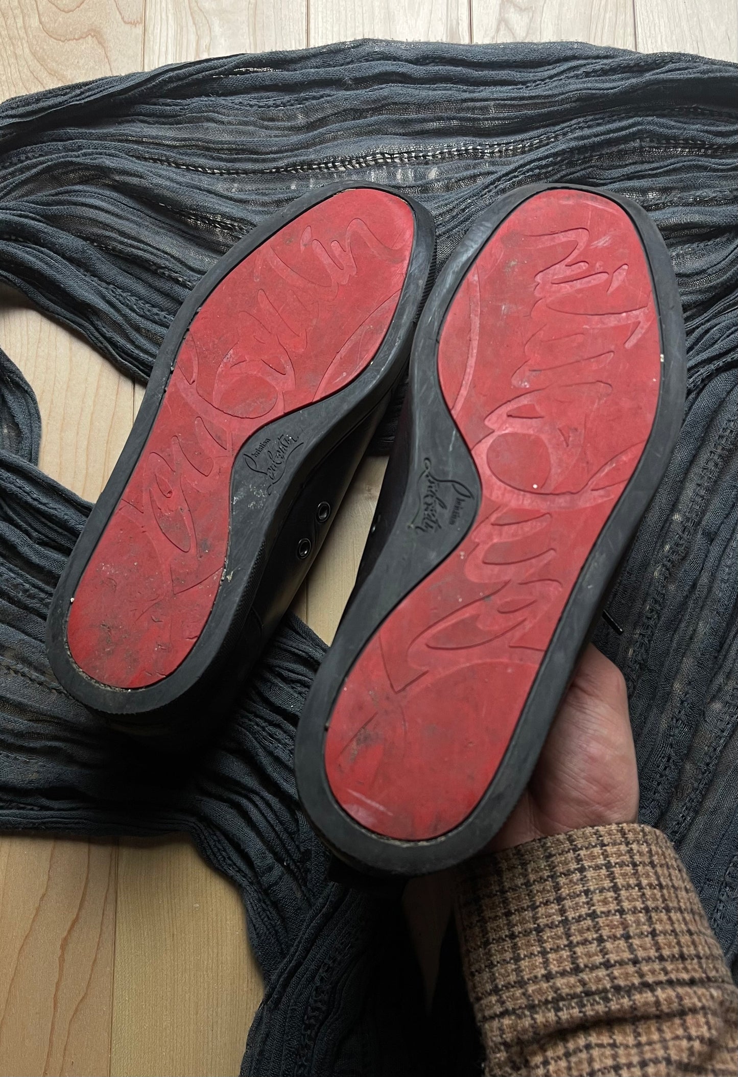 Christian Louboutin ‘Louis Junior’ Red Bottom Leather Sneakers