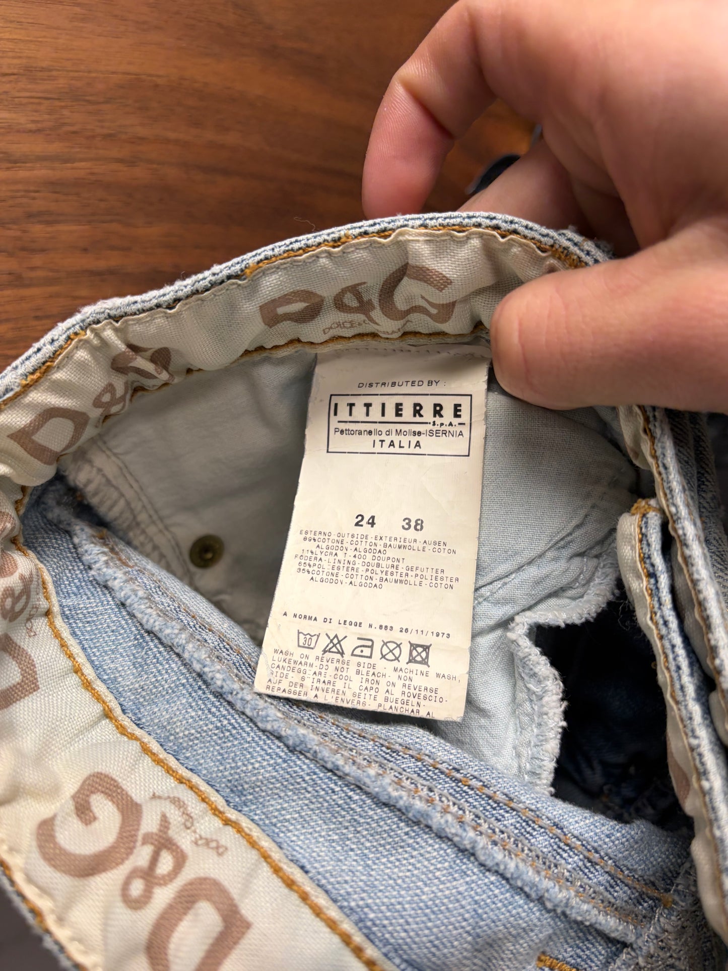 2000s Dolce & Gabbana Light Wash Blue Flared Leg Denim