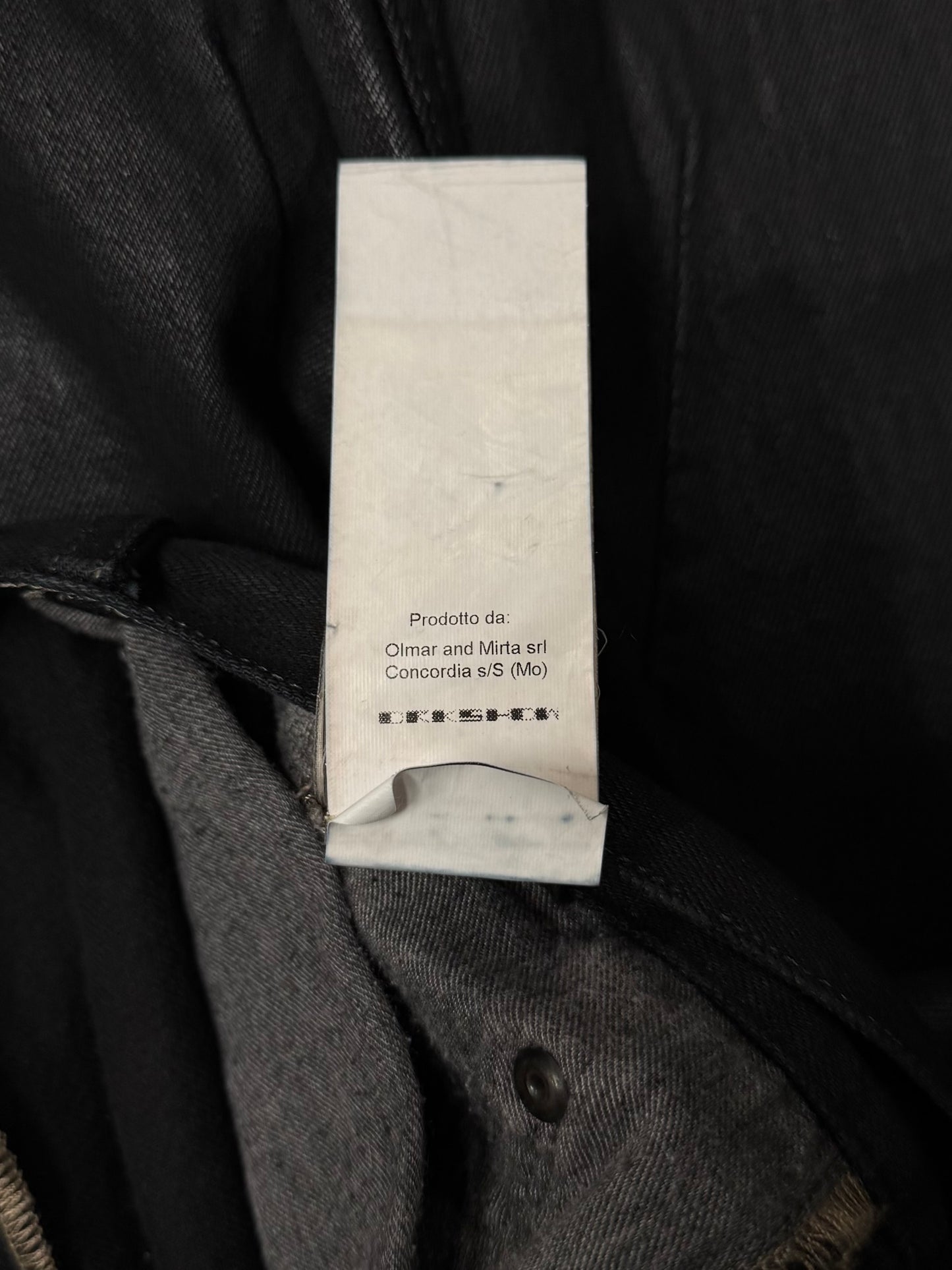2000s Rick Owens ‘Berlin Cut’ Waxed Black Denim