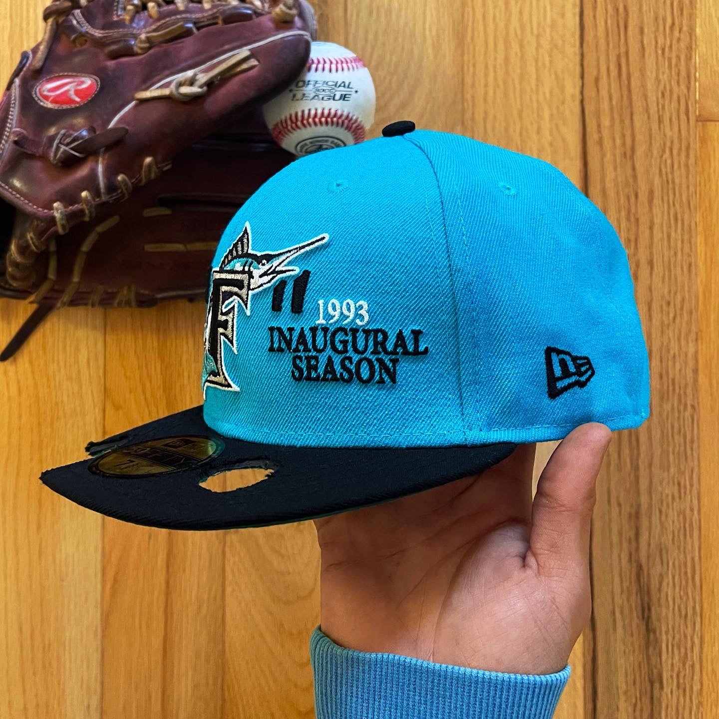2022 Off White x New Era Miami Marlins MLB Fitted Hat
