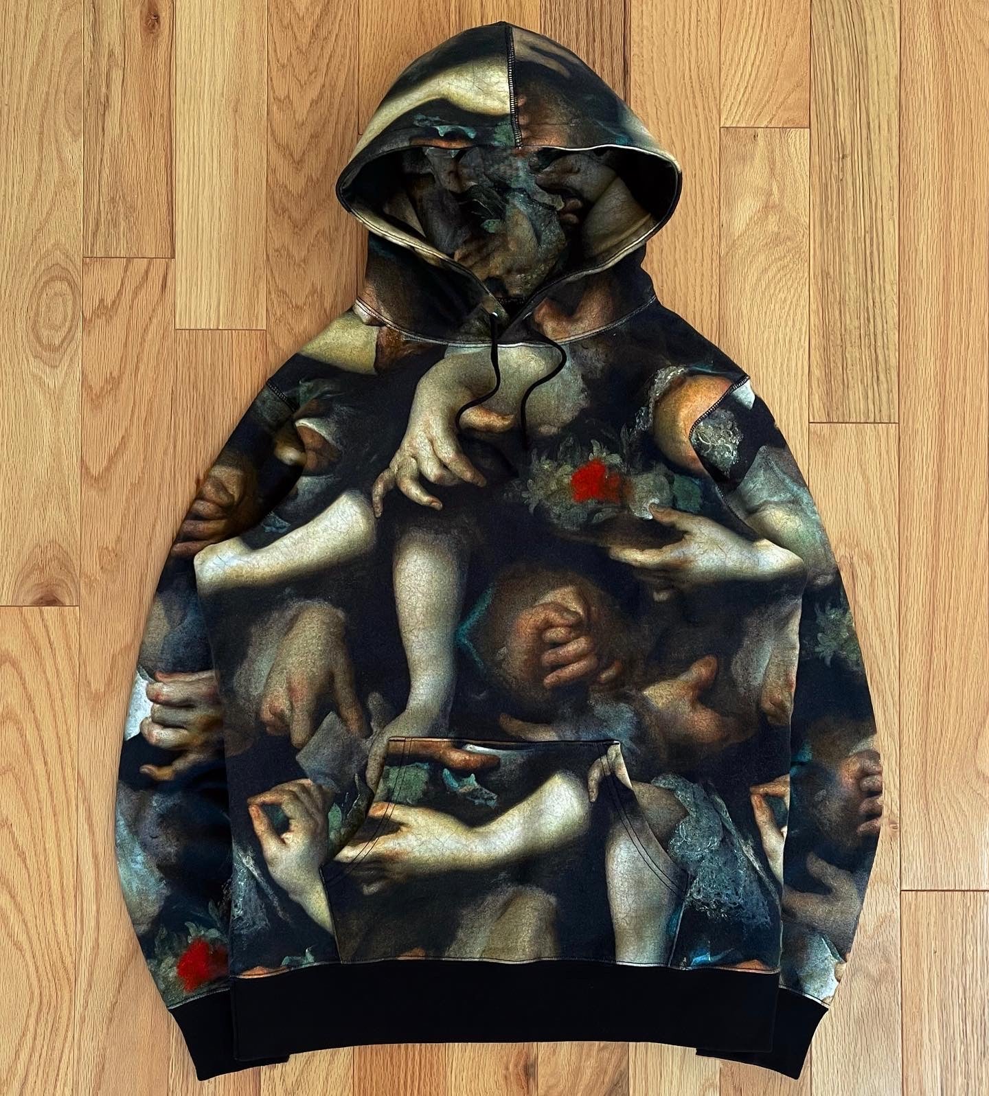 Supreme print hoodie sale