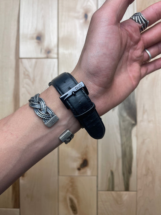 Dolce & Gabbana Black Leather Band Sport Watch