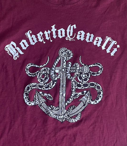 Roberto Cavalli Anchor Graphic T-Shirt