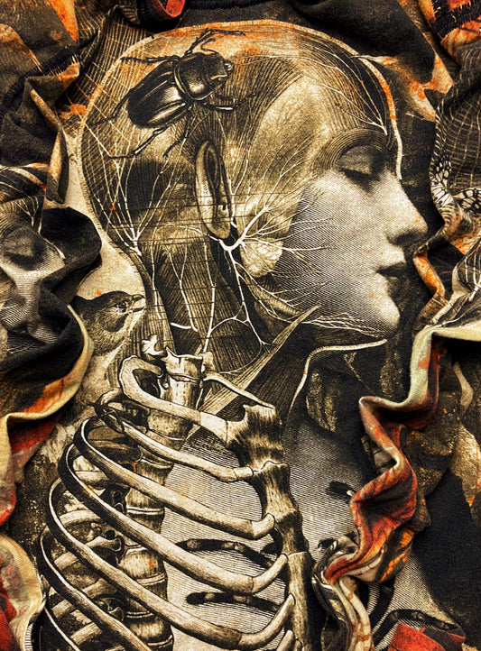 90s Jean Paul Gaultier Skeletal Mesh Long Sleeve Shirt