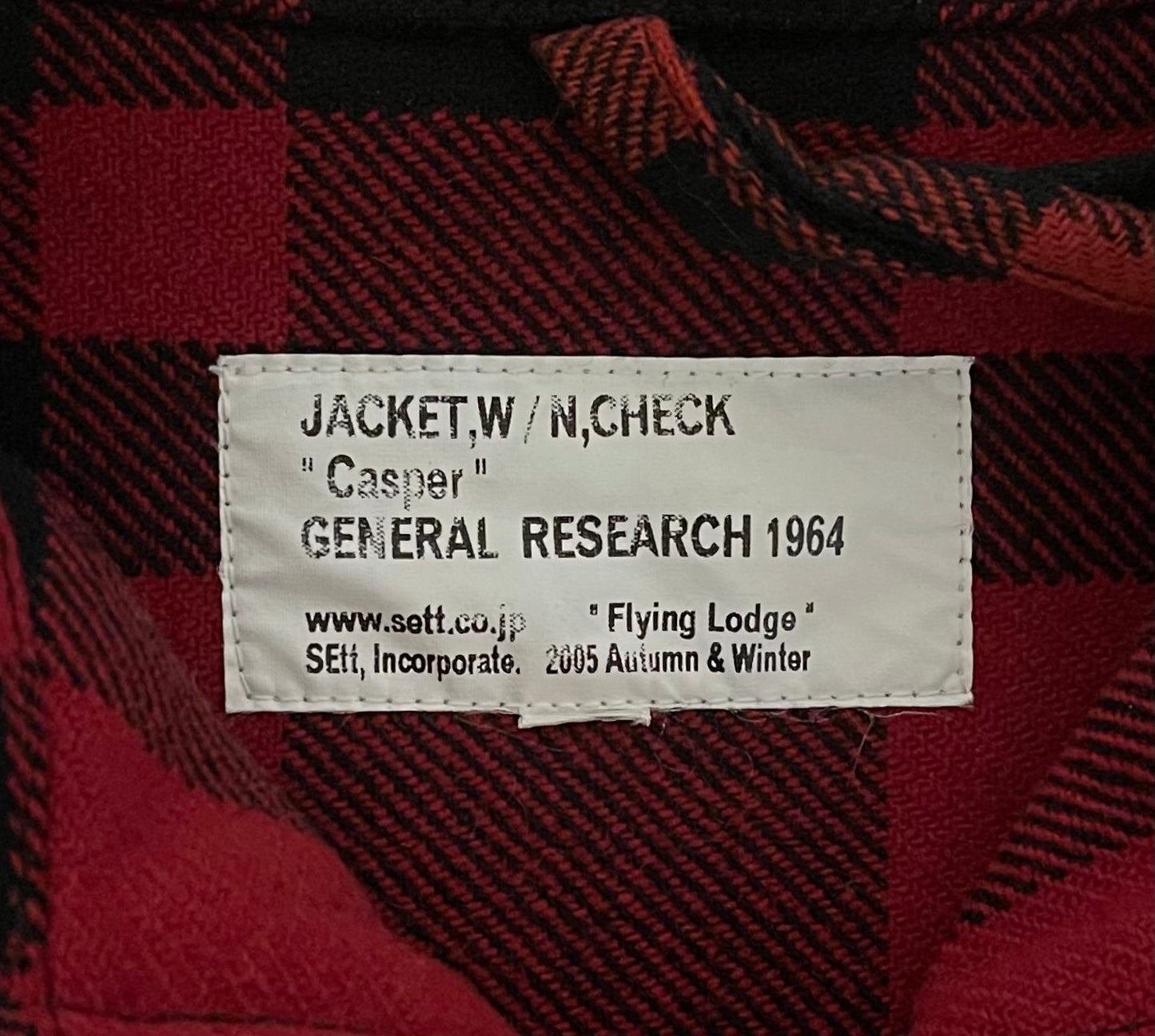 AW2003 General Research Plaid 6 Pocket Jacket