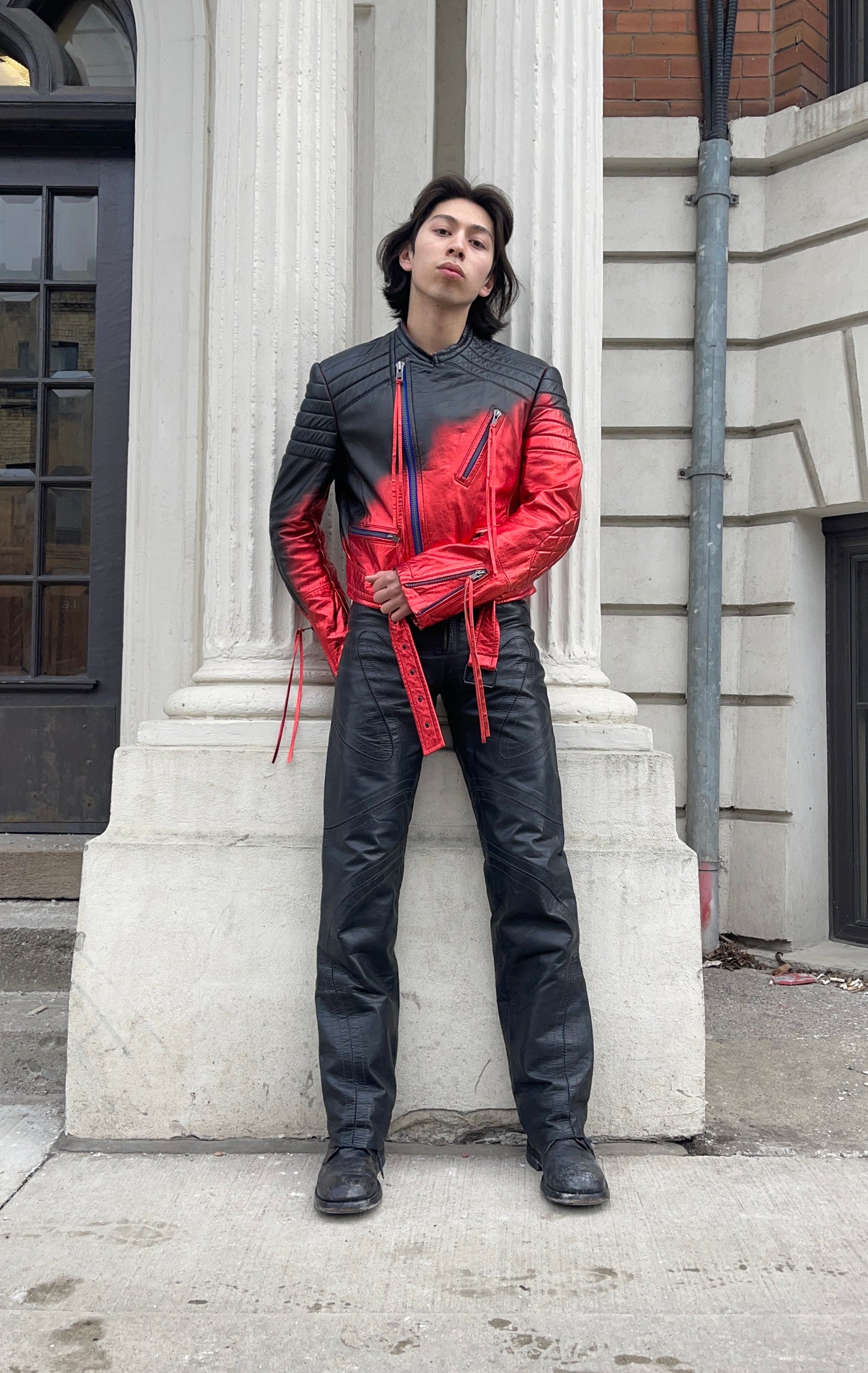 SS2017 Haider Ackermann 1/1 Spray Painted Runway Moto-Biker Jacket