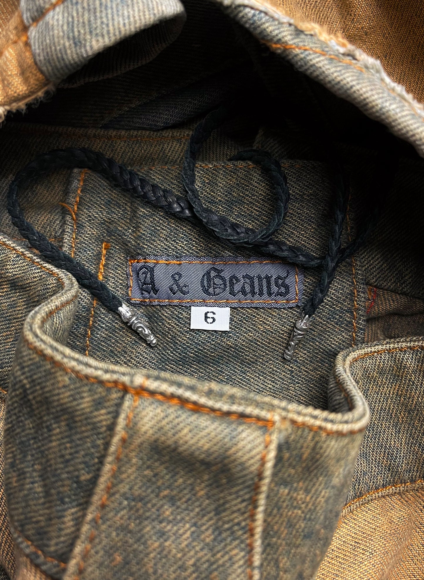 A&G Rock n Roll Couture Patchwork Floury Cross Flared Denim