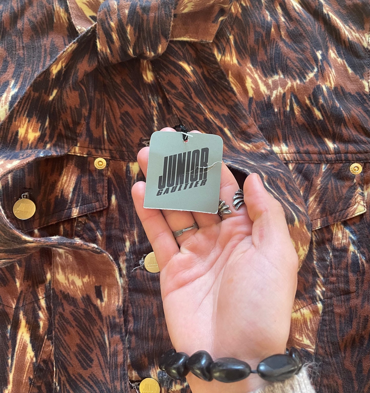 Vintage Jean Paul Gaultier Leopard Print Tied Jacket