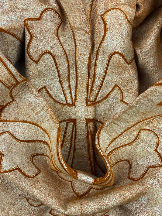 A&G Rock n' Roll Couture Patonce Cross Flared Leather Pants