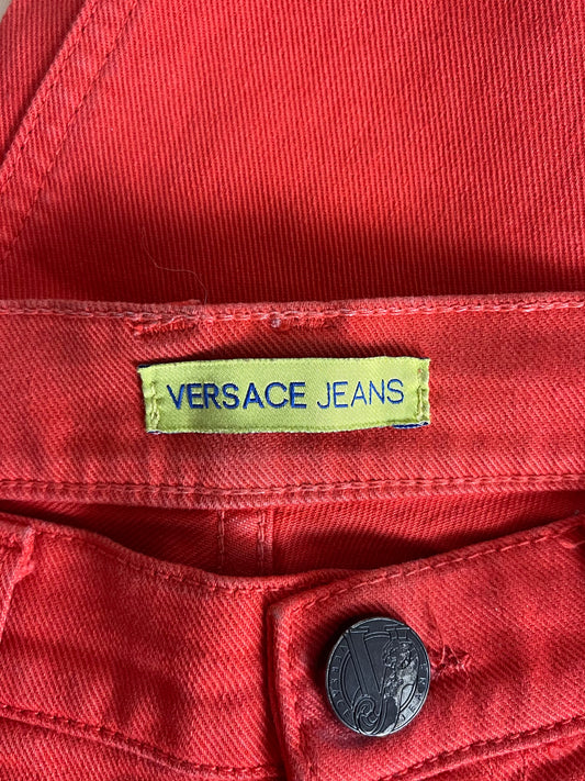 Versace Slim Cut Orange Tapered Denim