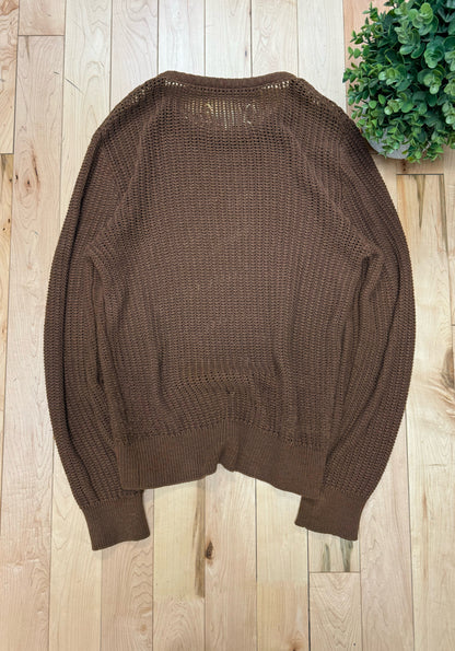 Maison Margiela Heavyweight Brown Chunky Knit Sweater