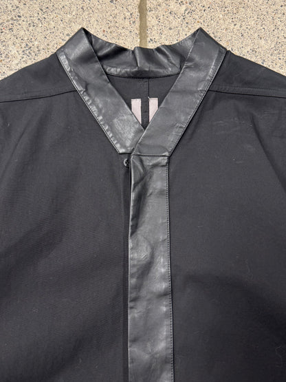 SS2016 Rick Owens ‘Cyclops’ Leather Trim Baseball Jersey