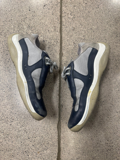 Prada ‘Americas Cup’ Navy/Grey Low Top Sneakers