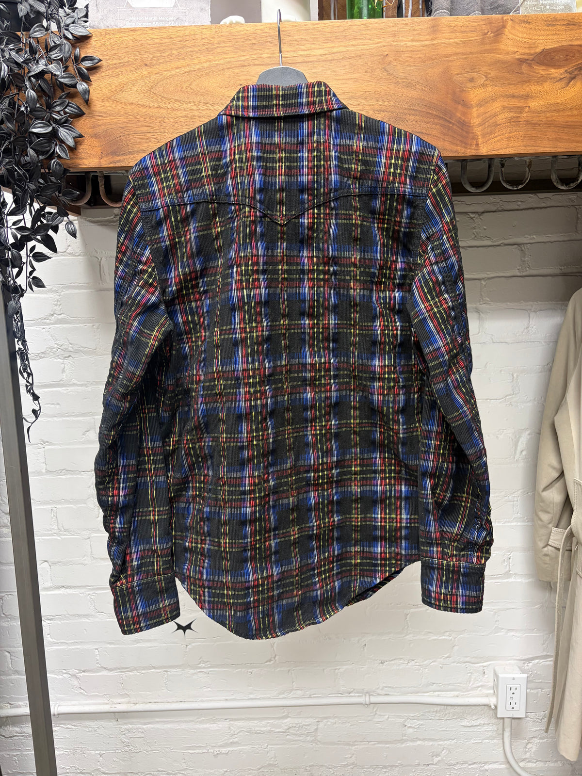 2021 Saint Laurent Corduroy ‘Pearl Button Snap’ Western Inspired Work Shirt