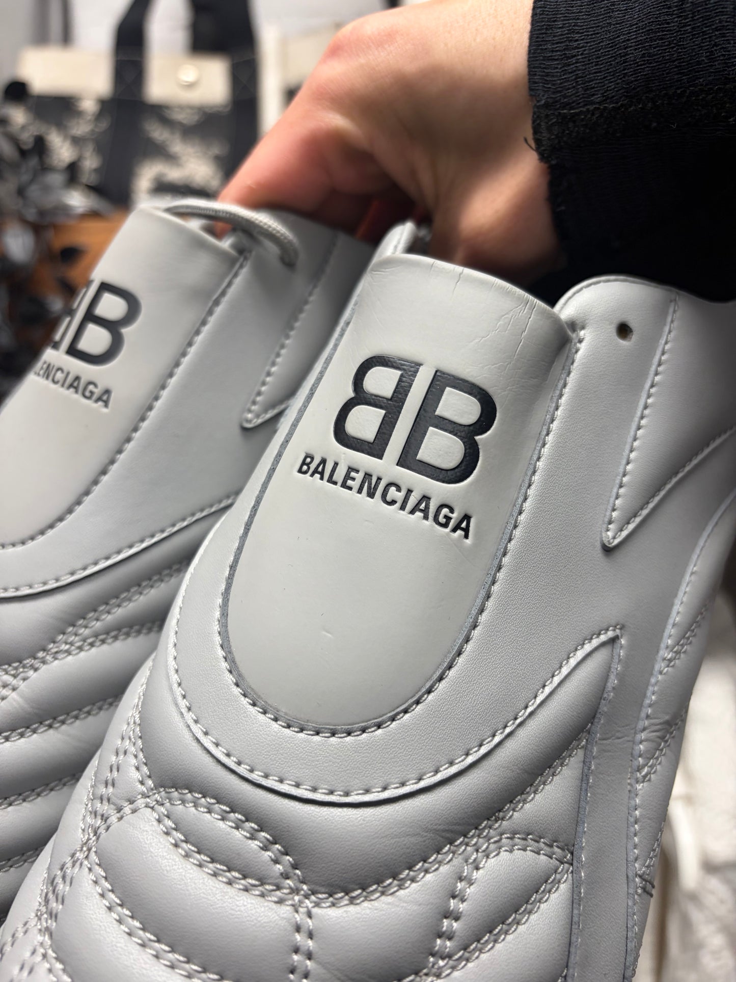 Balenciaga ‘Zen’ Grey/Black Soccer Low Top Sneakers