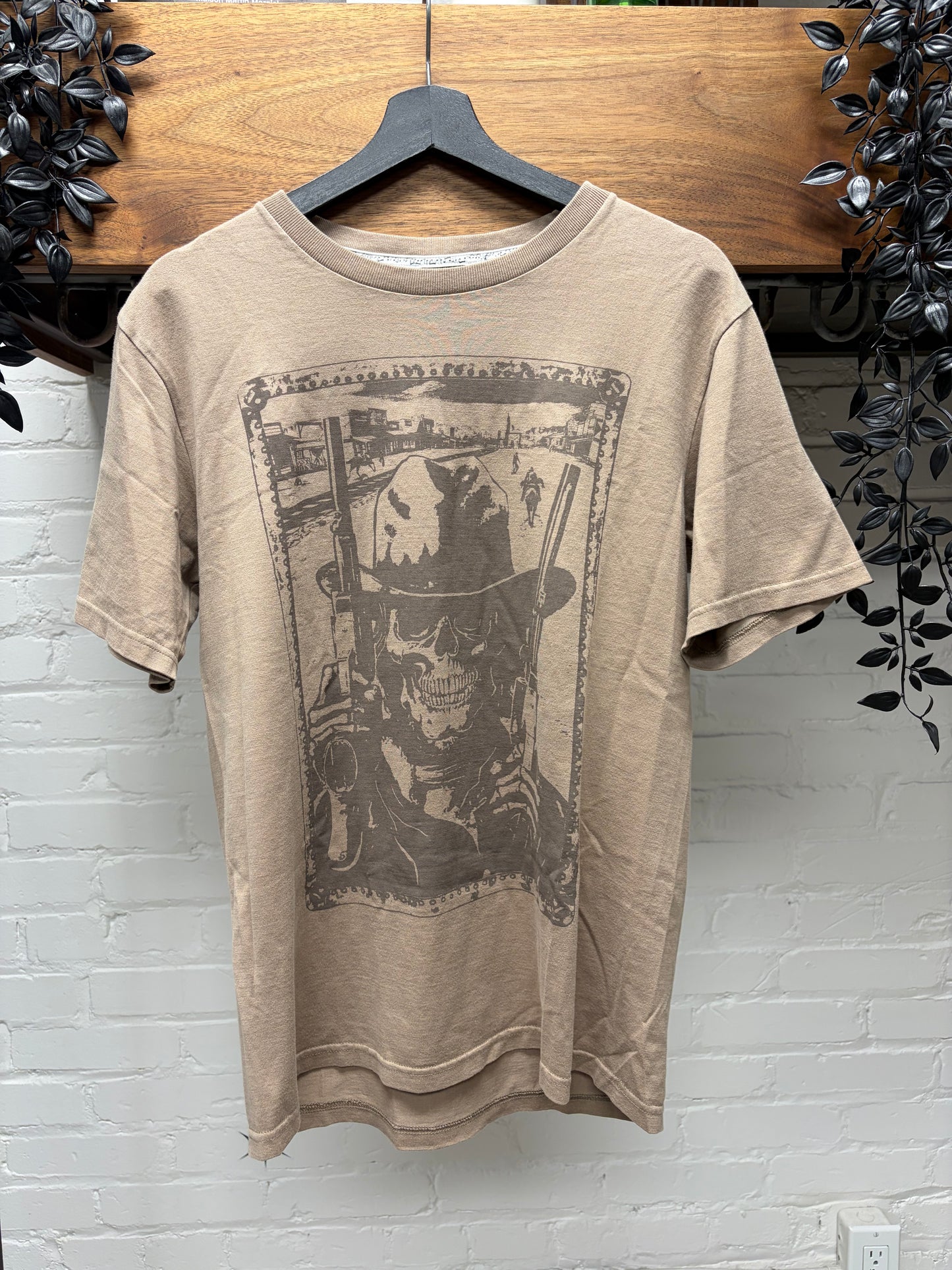SS2007 Number (N)ine ‘About a Boy’ Skeleton Duel Brown Graphic T-Shirt