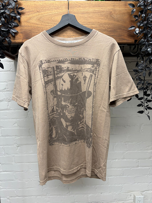 SS2007 Number (N)ine ‘About a Boy’ Skeleton Duel Brown Graphic T-Shirt