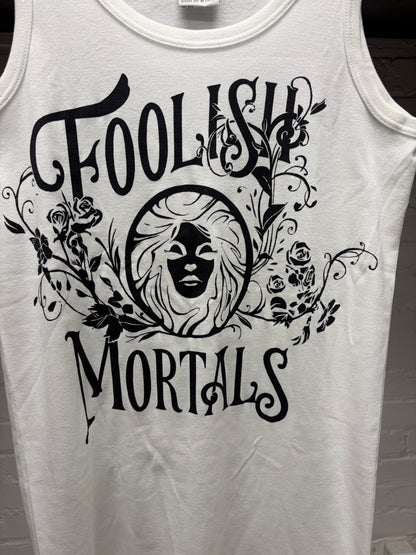 Yohji Yamamoto x Haunted Mansion ‘Foolish Mortal’ White Graphic Tank Top
