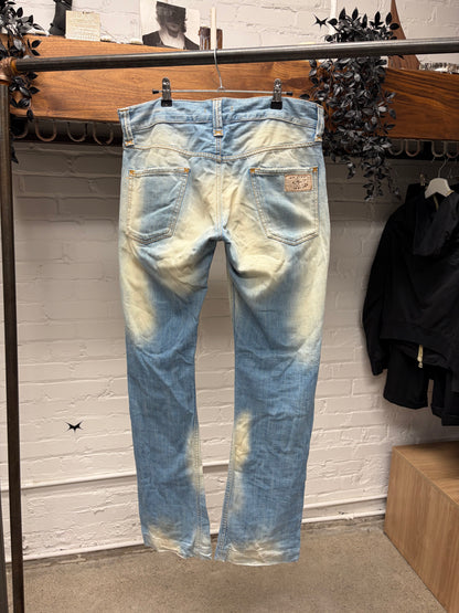 Dolce & Gabbana Bleach Washed Blue Bootcut Denim