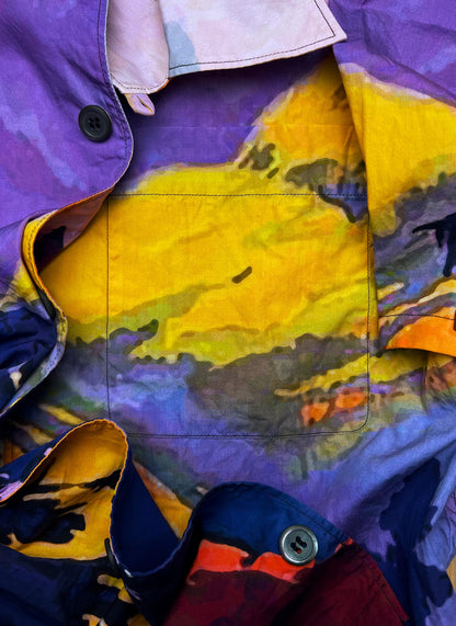 Spring Summer 2017 Prada ‘Sunset Landscape’ Camp Collar Button Down Shirt.