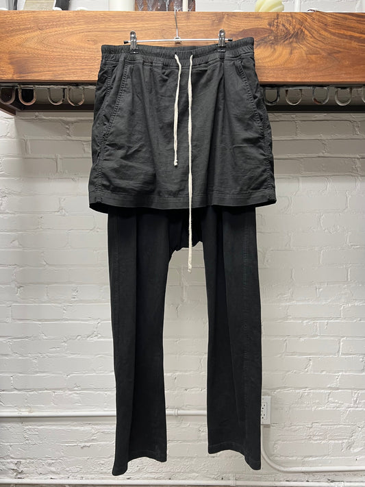 SS2016 Rick Owens Skirted Black ‘Berlin’ Drawstring Sweatpants