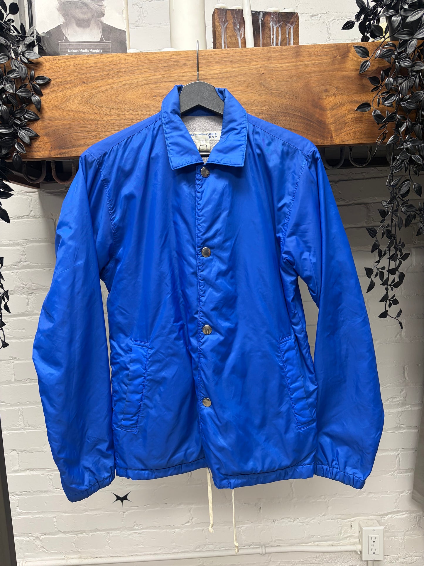 Comme Des Garçons Shirt ‘Boy’ Logo Blue Coaches Jacket