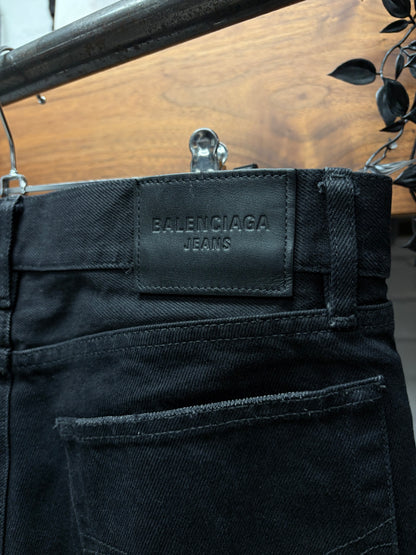 2022 Balenciaga Black Bootcut ‘Heelbite’ Denim