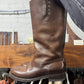 Maison Margiela ‘Roper’ Brown Leather High Cut Riding Boots