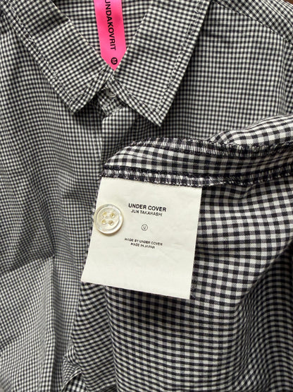 Undercover ‘No Gods No Masters’ Grey Pinstripe Short Sleeve Button Up Shirt