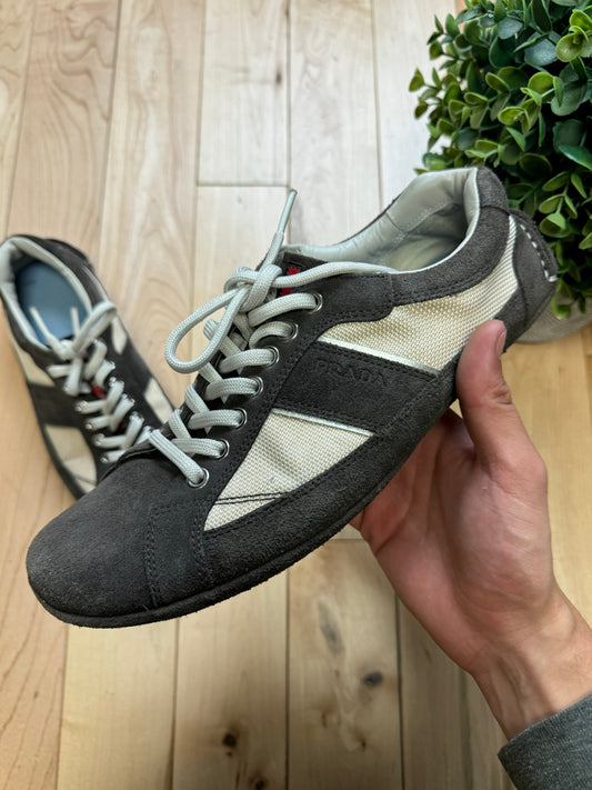 2000s Prada Sport Low Top Suede Sneakers