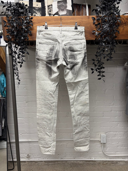 SS2006 Dior Homme by Hedi Slimane ‘Dirty Snow’ White Skinny Jeans