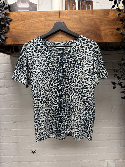 2016 Saint Laurent by Hedi Slimane ‘Babycat’ Leopard Print Semi-Sheer T-Shirt