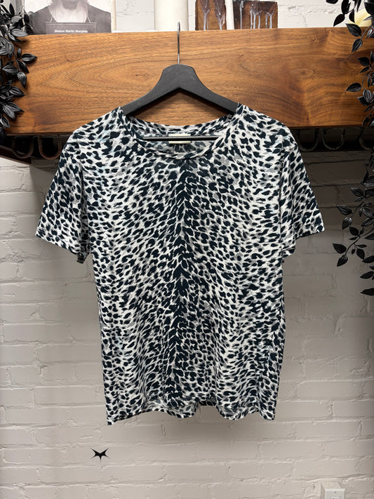 2016 Saint Laurent by Hedi Slimane ‘Babycat’ Leopard Print Semi-Sheer T-Shirt