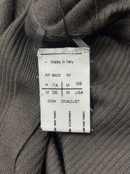 AW2012 Rick Owens ‘Mountain’ Dust Brown Ribbed Wool Cardigan