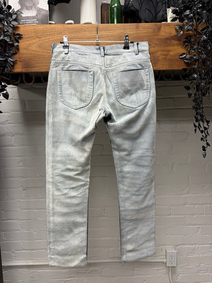 Maison Margiela ‘Paint Coated’ White Skinny Jeans