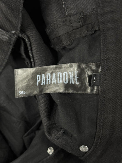 Paradoxe Paris ‘Dead Leaves’ Layered Black Crinkle Denim