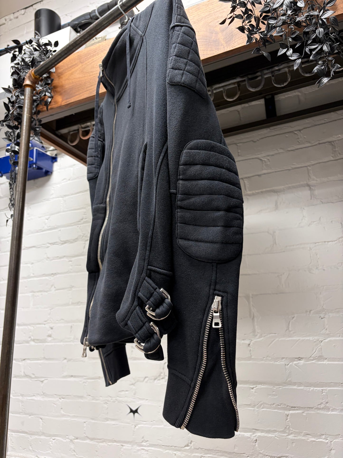 AW2012 Balmain by Olivier Rousteig Biker Zip-Up Hoodie