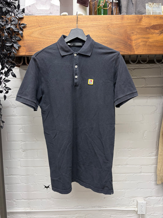 Dsquared2 ‘I❤️D2’ Black Patch Embroidered Polo