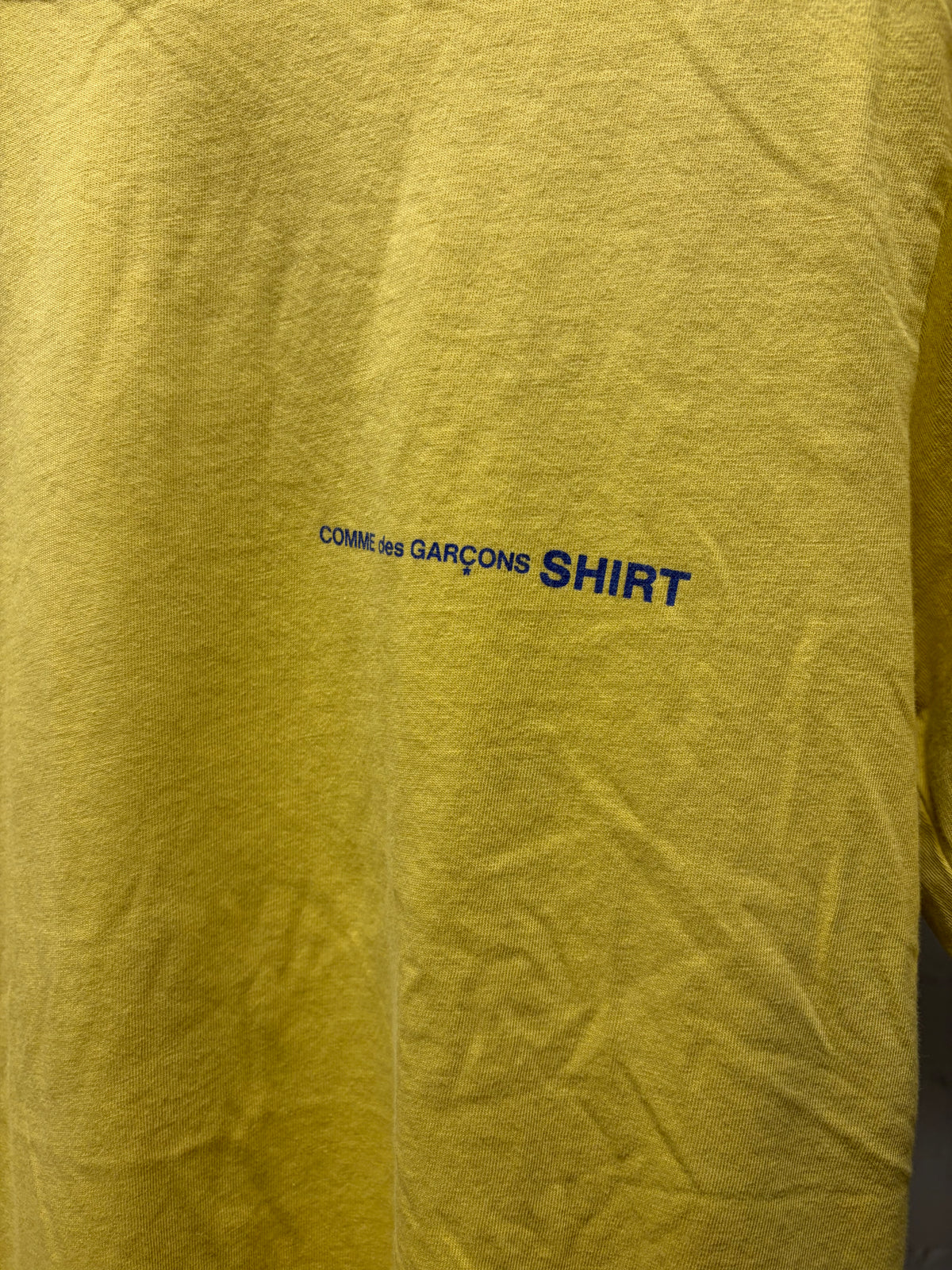 Comme Des Garçons Shirt ‘Minimal Logo’ Yellow Short Sleeve T-Shirt