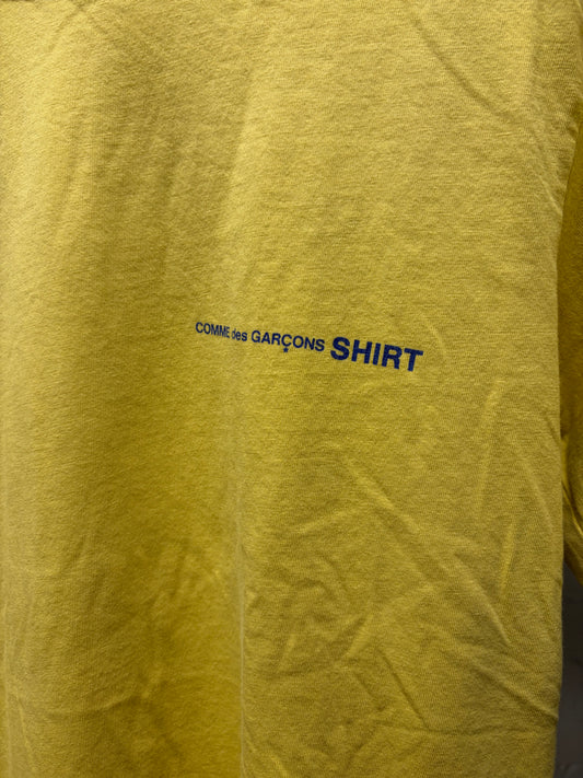 Comme Des Garçons Shirt ‘Minimal Logo’ Yellow Short Sleeve T-Shirt