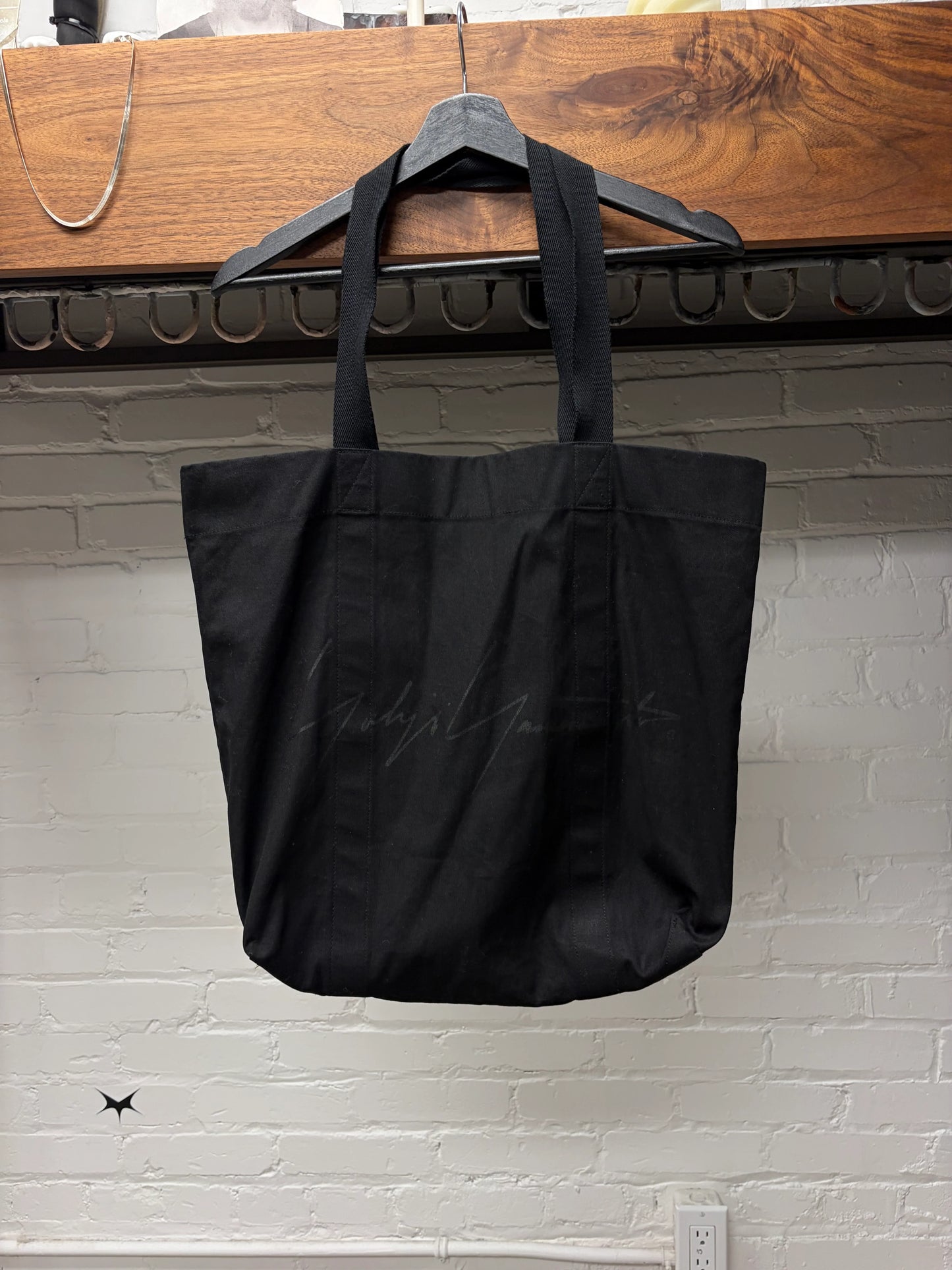 Yohji Yamamoto Black Canvas Tote Bag