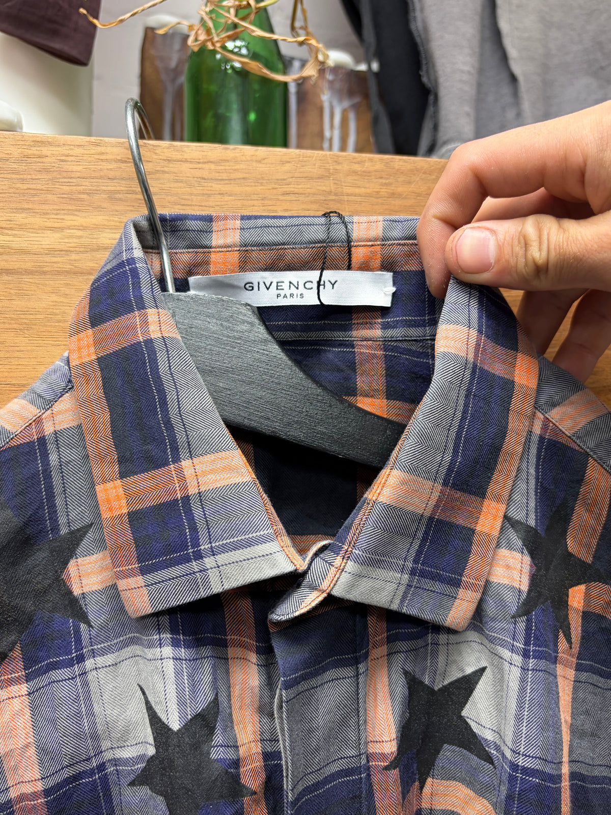 AW2016 Givenchy by Ricardo Tisci ‘Stars’ Plaid Button Up Shirt