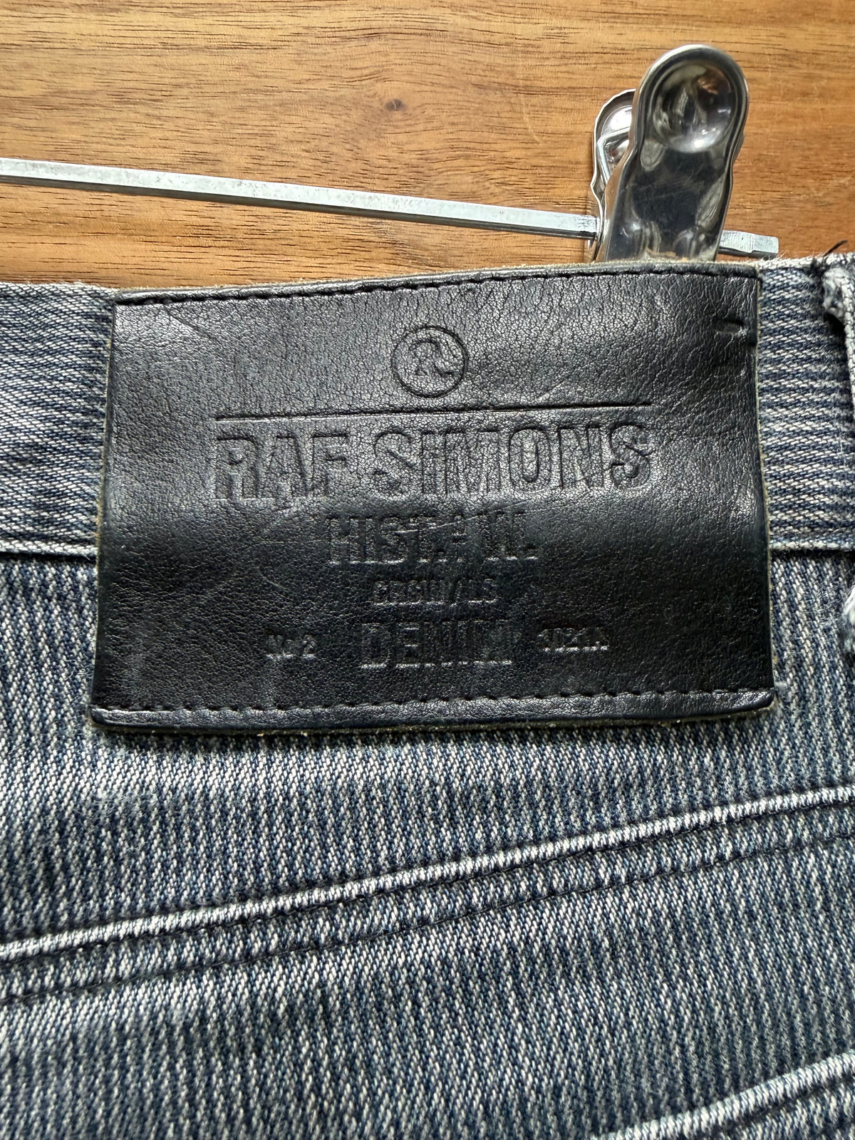 AW2008 Raf Simons Faded Black Corduroy Slim Cut Pants