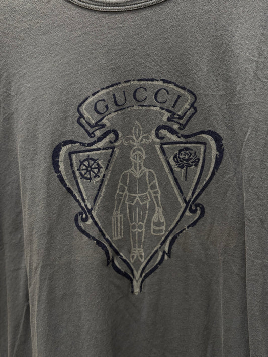 2000s Gucci Varsity Logo Graphic T-Shirt