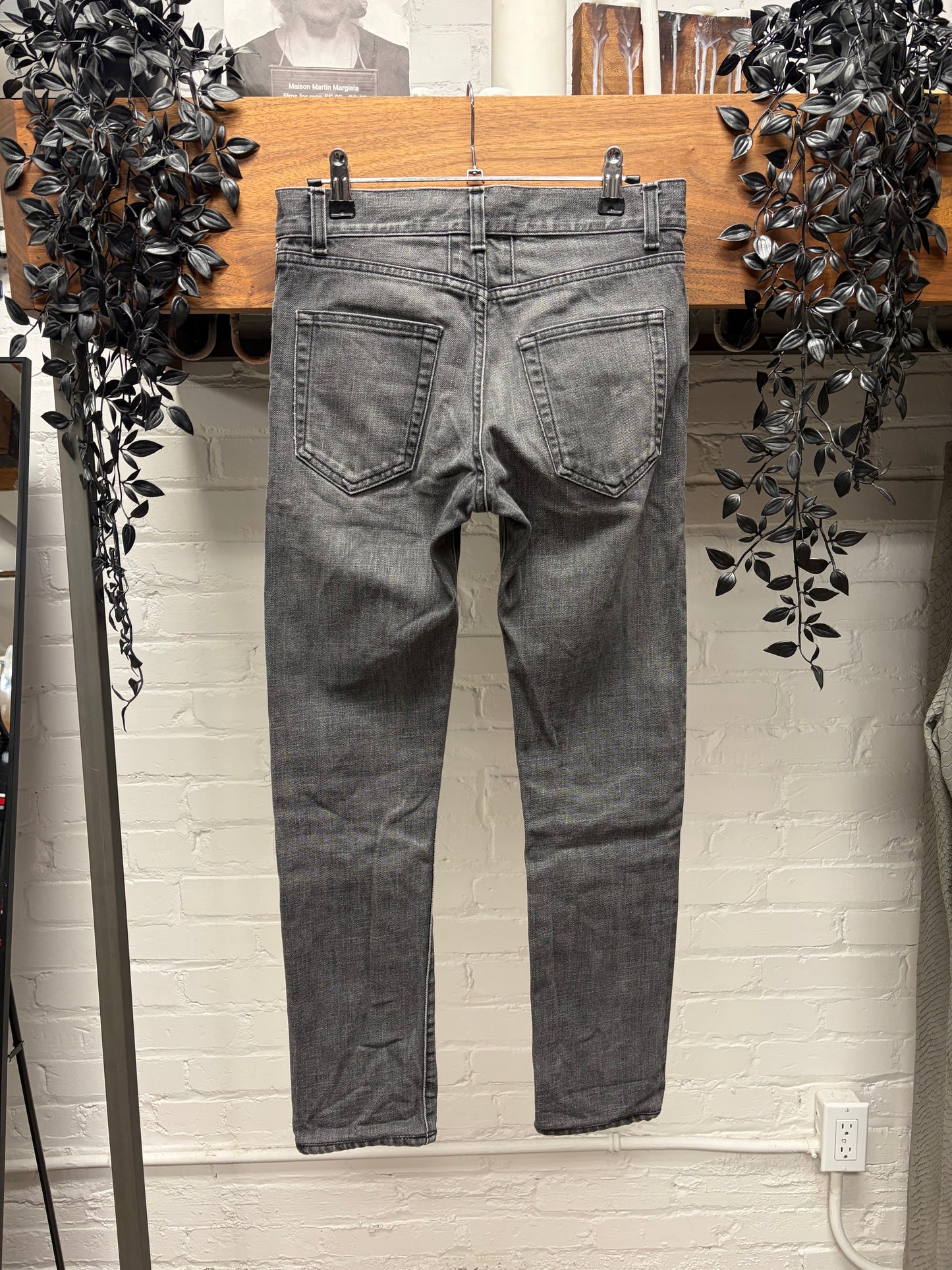 2012 Saint Laurent by Hedi Slimane Grey ‘D02’ Skinny Jeans